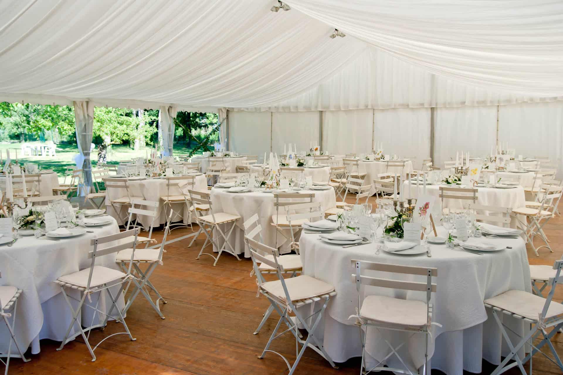 White Marquee large wedding
